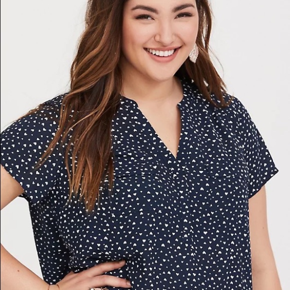 Torrid Heart Print Blouse
